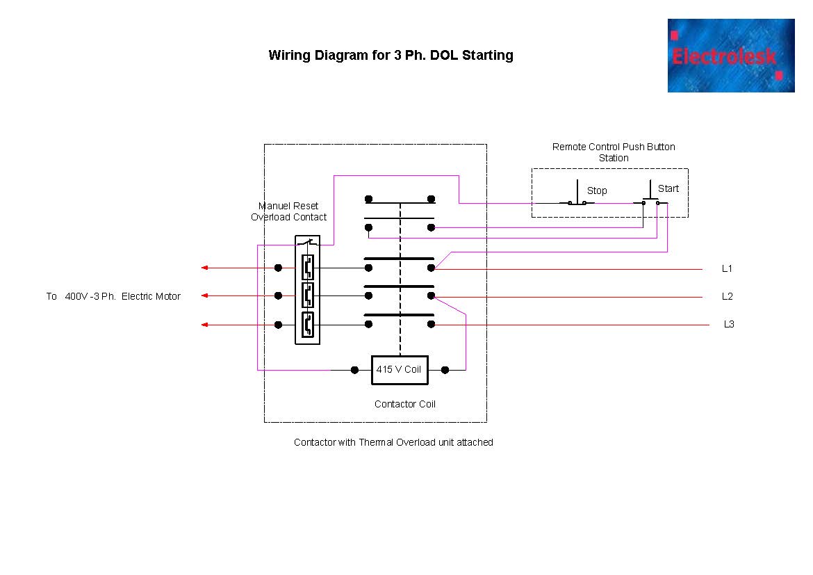 Wiring of DOL Starters-1 Phase and 3 Phase- DIY DOL Starter Wiring